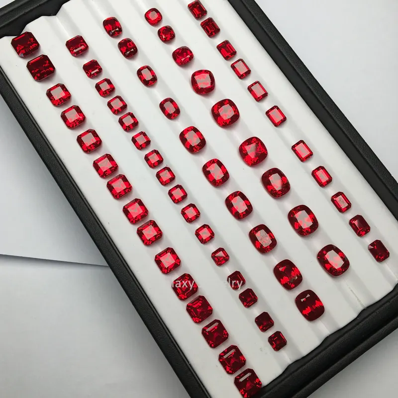 Phòng thí nghiệm làm Pigeon máu đỏ Ruby Vòng lê hình dạng hình bầu dục Corundum đá phòng thí nghiệm phát triển Ruby đá đối với trang sức làm