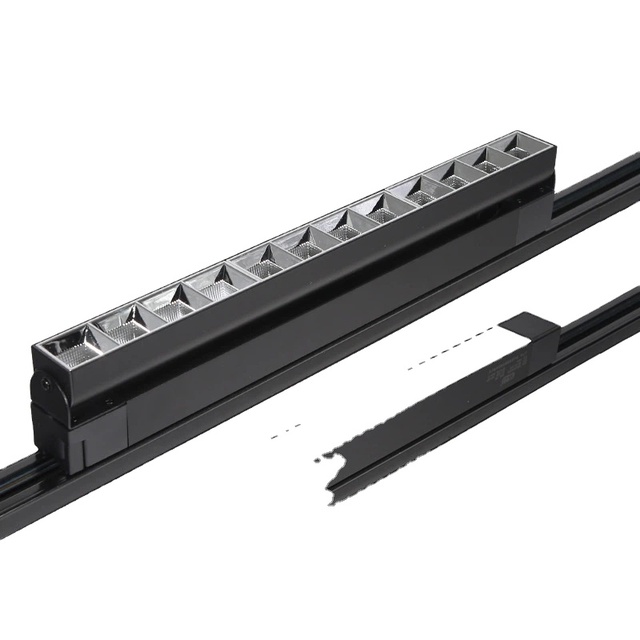 Modern High Brightness COB LED Aluminum Track Lights Long Strip Linear Grilles for Commercial Use
