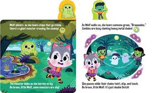Libros interactivos de 10 botones con sonido para niños, canciones musicales en inglés de Little Wolf's Halloween para libros de imágenes de educación temprana - Product Image 4
