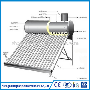 2024 최신 고품질 무압력 태양열 온수기 진공관 전기 구동 태양열 난방 시스템 (야외 가정용) - Product Image 2