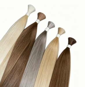 Cabello Humano a Granel Colorido, con Pigmentación Rica, Resistente a la Decoloración, Hilos <span class=keywords><strong>de</strong></span> Cabello Resistentes, Doble Trama, Reutilizable - Product Image 1