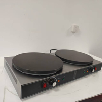 Machine à pain et crêpes professionnelle Tristar Crepeking en acier inoxydable, double plaque chauffante 3000W, retournement automatique pour la cuisson des aliments