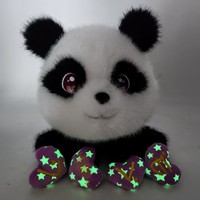 Vente en gros de jouets en peluche panda lumineux mignons et doux de 7 pouces, de haute qualité, avec un design personnalisé, OEM/ODM