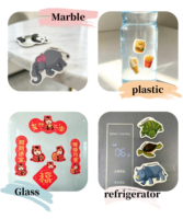 Carnet d'autocollants en gelée à thème animalier, très demandé, en TPE, réutilisable, écologique, imperméable, vente en gros, cadeaux promotionnels de voyage