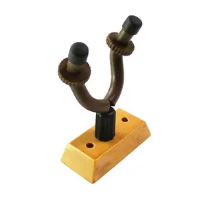 Высококачественный держатель для гитарного крюка стабильный и прочный деревянный стальной крюк регулируемое настенное крепление для гитарного укулеле