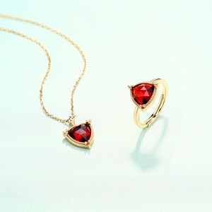 Delicada chica de plata esterlina de triángulo billones natural collar de <span class=keywords><strong>joyas</strong></span> de piedras preciosas - Product Image 6