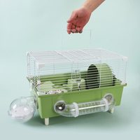 Grande cage pour cochon d'Inde d'extérieur en grillage métallique, cage d'élevage pour hamster avec roue de course