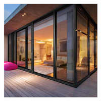 Porte-fenêtre coulissante au design moderne de haute qualité avec porte moustiquaire coulissante en verre trempé pour villas et patios
