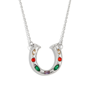 DAIHE moda estiva ciondolo collane a ferro di cavallo collana in acciaio inox collana colorata per le donne impermeabile sole ragazza - Product Image 5