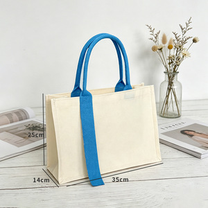 กระเป๋าผ้าแคนวาส Jingying ขนาด 35x25x14 ซม. สีม่วง พร้อมหูหิ้ว บรรจุภัณฑ์ทั่วไป กระเป๋าโปรโมชั่น - Product Image 2