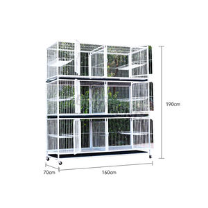 Cage galvanisée multi-usage à 3 couches cage intérieure pour animaux de compagnie niche pour chats cage multicouche en métal pour furets shenzhen - Product Image 6