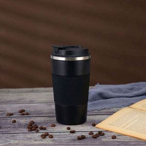 Stainless Steel Vacuum Tumbler Silicone Sleeve Thermal Insulation 380ml/510ml Leak-Proof Travel <b>Mug</b> Pink Red Black Green White - Product Image 5
