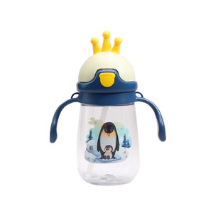 Vaso de plástico con asa para niños, botella portátil para niños pequeños de 2 a 4 años, diseño de cuerpo recto - Product Image 5