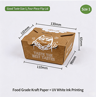 Caja de Papel Reciclable Impresa Personalizada con Asa para Alimentos, Hamburguesas, Sándwiches, Pollo Frito, Fideos, Comida Rápida