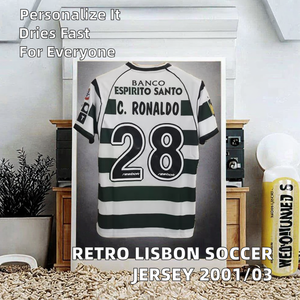 Maglia Estiva a Maniche Corte Stile Retrò Lisbona <span class=keywords><strong>per</strong></span> Competizioni di Club Portoghese ed Eventi Sportivi - Product Image 2