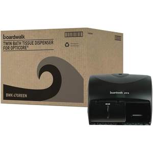 Distributeur de papier toilette Boardwalk Xtra 2 rouleaux, format contrôlé, 11.13 X 7.38 X 8.88, noir translucide, fournitures de toilette - Product Image 2