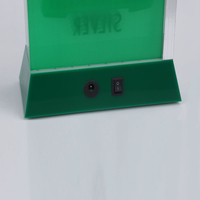 Enseigne en acrylique LED sur mesure pour table, vente en gros, affichage en acrylique LED
