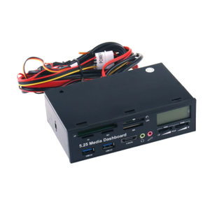 Hot Selling 5.25&quot; <strong>USB</strong> 3.0 E-SATA All-in-1 PC Media Dashboard Multi-function <strong>Front</strong> <strong>Panel</strong> Card Reader I/O Ports - Product Image 3