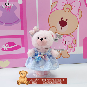 Orsetto di peluche personalizzabile OEM e ODM con vestito e fiocco, ideale come regalo per ragazze - Product Image 6