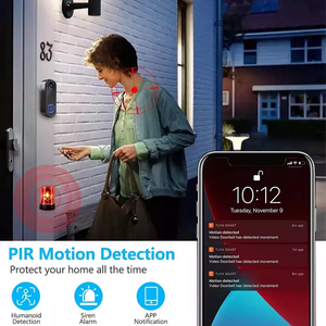 <span class=keywords><strong>Timbre</strong></span> <span class=keywords><strong>con</strong></span> Cámara de Video WiFi para Exteriores, 2MP, 12V, Alimentación por Cable, Tuya Smart Home, Visualización Remota, <span class=keywords><strong>con</strong></span> <span class=keywords><strong>Timbre</strong></span> Interior - Product Image 3