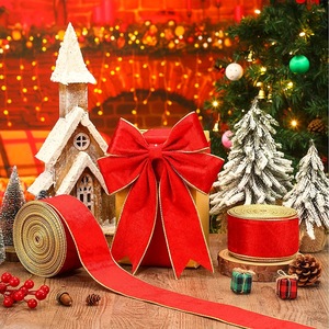 Fita Colorida de Natal, Fita de Cor Pura para Embalagem de Presentes, Laços e Decorações de Artesanato de Natal - Product Image 5