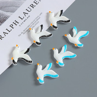 Coque de téléphone portable et accessoires de réfrigérateur en résine artisanale, motif mouette de dessin animé, pour DIY