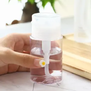 Botol isi ulang 200ml panas Dispenser pompa seni kuku Pemoles Penghilang pembersih botol plastik cair kosong alat rias