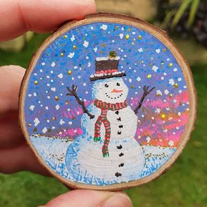 Изготовленный на заказ дизайн Diy Березовое дерево декоративное деревенское натуральное незаконченное круглое дерево ломтики краски натуральные деревянные ломтики - Product Image 2