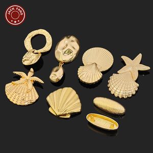 Botones Metálicos con Vástago, Botones Personalizados con Formas Irregulares, Logotipo Grabado, Botón Dorado para Ropa - Product Image 2