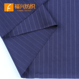 Vải sọc pha polyester rayon spandex bán buôn nhà máy, chống nhăn, dùng may quần đồng phục nữ - Product Image 3