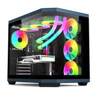 OEM ODM Wholesales Super Compatible Pc Case Gaming Atx Casing & Towers Tepered Glass ATX Computer Cases With RGB Fan