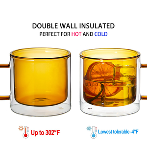 Taza <span class=keywords><strong>de</strong></span> Vidrio <span class=keywords><strong>de</strong></span> Doble Pared Personalizada SAMYO, Multicolor, <span class=keywords><strong>de</strong></span> Vidrio Borosilicato <span class=keywords><strong>de</strong></span> Alta Calidad, Taza <span class=keywords><strong>de</strong></span> Café <span class=keywords><strong>de</strong></span> Doble Pared - Product Image 3