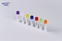 Flacon cryogénique 2D à filetage externe de 1,5 ml, emballage en sachet, bouchons multicolores, codes 3-en-1, -196 ℃ ~121 ℃ Stérile et sans DNase RNase