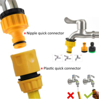 Kit de raccordement rapide fileté pour tuyau d'arrosage extérieur en plastique ABS, 8 bars, pour une irrigation efficace