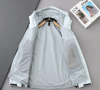 Veste décontractée unisexe 3-en-1 à capuche, imperméable, coupe-vent, respirante, avec coutures scellées, pour la randonnée en plein air