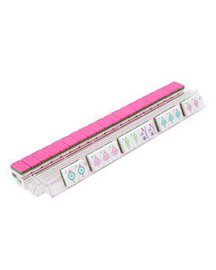 Nuevo Juego de Mahjong de Lujo de Acrílico con Diseño de Leopardo, con 160 Exquisitos Fichas de Cerámica Talladas, Estuche de 4 Capas, Estilo Americano Neutral - Product Image 2