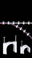 Pince de tuyau en PVC 16/20MM cercle électricien Tube Support crochet Nylon acier clous ligne câble Clips fil mur support fixe