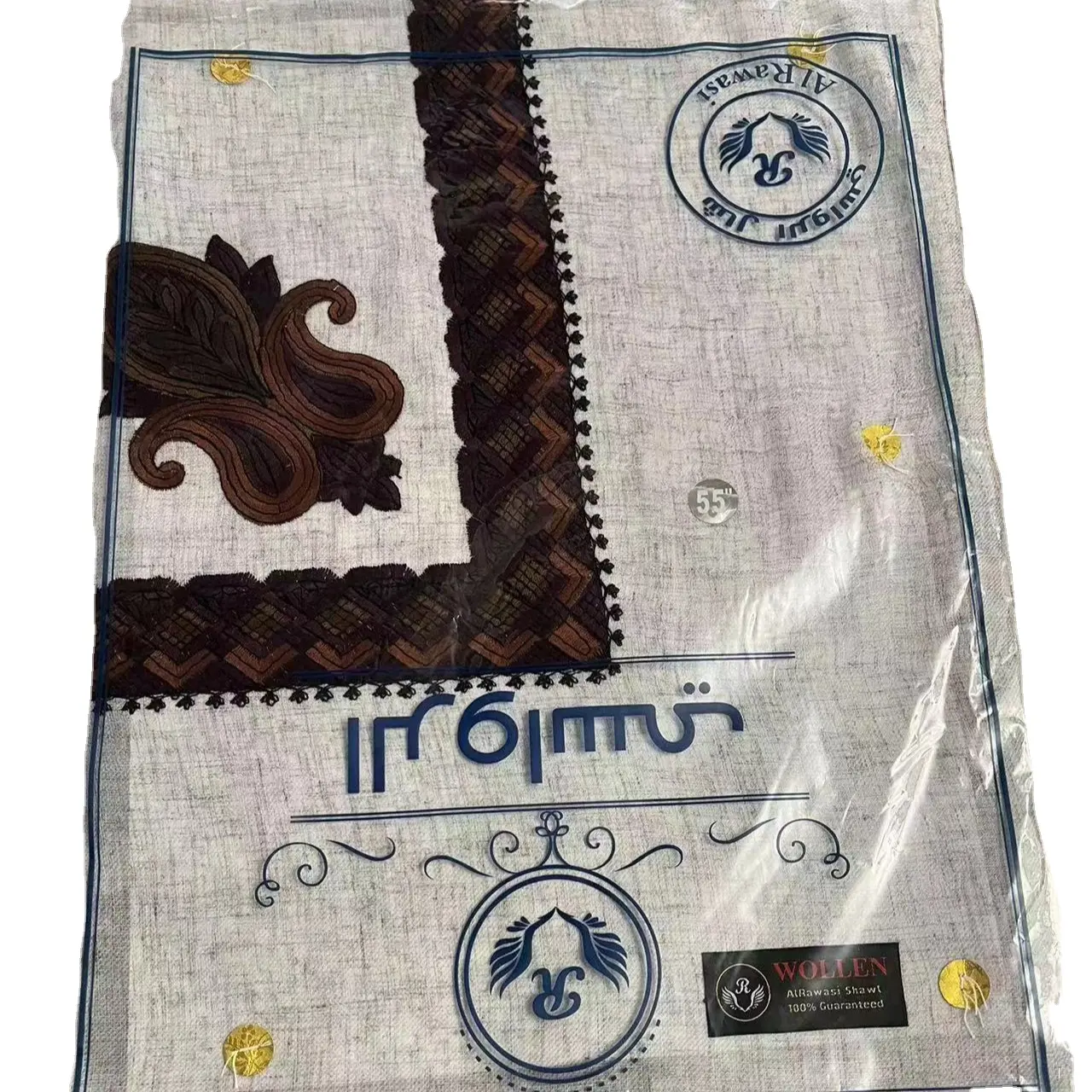 Woolen Yeman Saudi Arabia Men Embroidered Shemagh Omani Masar Prayer Keffiyeh Hijab Bandana Scarf Woolen Acrylic Shawl