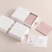 Caja de Regalo de Joyería de Lujo Personalizada, Caja de Embalaje para Anillos, Collares y Pendientes con Forro de Terciopelo