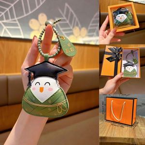 One <b>Step</b> PU Leather Zongzi Pendant Campus Graduate Bag Festival Gift Keychain Promotion Customization - Product Image 2