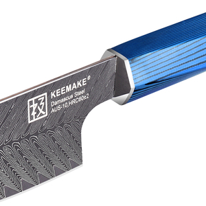 سكين مطبخ كريتيسوكي 8 بوصة بمقبض أزرق G10 سكين مطبخ دمشقي يأتي مع صندوق هدايا - Product Image 2