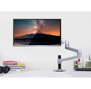 XSJ8013C Penyangga Monitor LED LCD Lengan Ultra Panjang dari Paduan Aluminium Berkualitas Tinggi, Dudukan Monitor Gerak Penuh dengan Klem Meja - Product Image 6