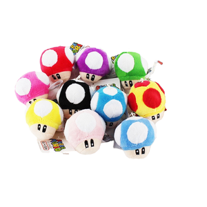 พวงกุญแจตุ๊กตาเห็ดซุปเปอร์มาริโอ้10สีผ้าคอตตอนนิ่มน่ารักปรับแต่งได้ความสูง8ซม. - Product Image 1