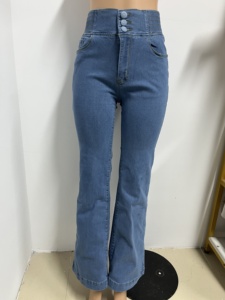 <span class=keywords><strong>Jean</strong></span> évasé taille haute extensible pour <span class=keywords><strong>femme</strong></span>, <span class=keywords><strong>coupe</strong></span> slim, effet push-up, OEM ODM - Product Image 2