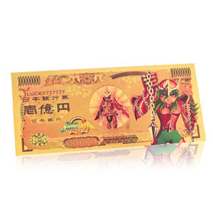 Klasik Anime Saints Seiyaed peringatan uang kertas emas koin uang kertas plastik koin emas Foil koleksi uang kertas - Product Image 3