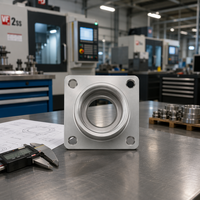 Plaque de montage carrée en acier inoxydable de précision sur mesure, usinage CNC, pièces moulées par investissement