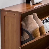 Nouveau design 1688 : Banc de rangement pour chaussures, étagère à chaussures, meuble de rangement en bois pour salon, gain de place