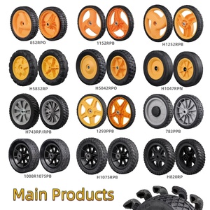 12 pouces roues en plastique solide pneu en caoutchouc pour <span class=keywords><strong>tondeuse</strong></span> à gazon générateur roue épandeur - Product Image 4