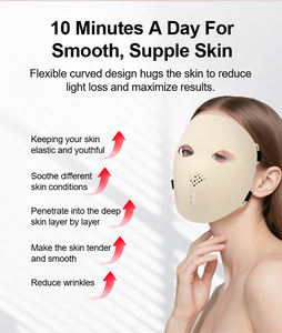 Masque LED pour la luminothérapie faciale, lumière rouge, infrarouge proche profond, 1064 nm, luminothérapie LED, masque facial laser infrarouge proche profond - Product Image 4