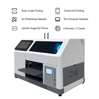Impresora UV Plana Mini A5 de Reeleyin, Escanea el Código QR para Imprimir Tarjetas de Identificación de PVC, Máquina de Impresión de Tarjetas de Visita